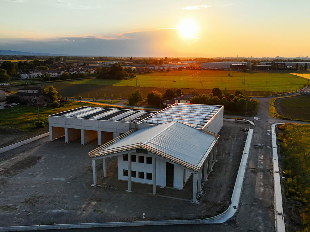 drone ripresa video azienda in costruzione